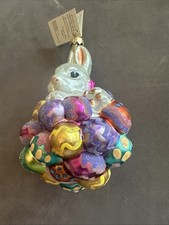 Easter RADKO  Ornament Spring Egg Bunny  6.5” NWT No Box picture