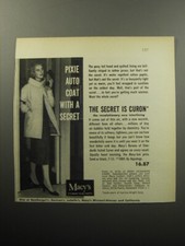 1957 Macy's Pixie Auto Coat Advertisement - Pixie Auto Coat with a secret picture