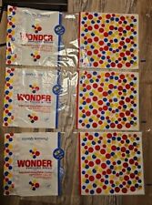 Lot of 3 Unused Vintage Wonder Bread Bags .29 Cents Bag With New Sta-Fresh Bag. picture