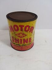 Vintage Motor Shine McKay Degreaser Can Oil Can has some in it  picture