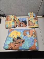 Vintage 90's Disney Lion King II Twin Size Sheet Bedding 4-Piece Set Kovu Kiara picture