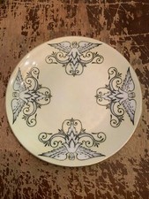 Antique RS Germany Angel Yellow And Black Porcelain Cabinet Plate  picture