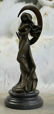 Handcrafted Art Deco Venus on The Moon Hot Cast Museum Quality Artwork Gift picture