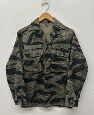 Vintatge Viet Nam War Tiger Stripe Shirt, Tadpole Sparse (TDS),  Size US-S, W-43 picture