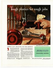 1942 Hercules Powder Company makes Home Woodworking Tool Handles Vintage Ad picture