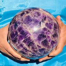 10.2LB Top Natural Dream Amethyst Sphere Quartz Crystal Ball Healing 2738 picture