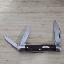 Vintage 1974 Case XX Folding Knife USA 6308 Whittler Red Bone 6 dot picture