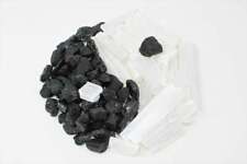 Black Tourmaline and Selenite 1 - 2 LBS combo - Bulk Crystal Protection Grid picture
