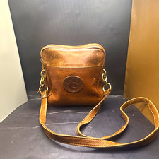 Vintage Dooney & Bourke AWL Brown Leather Crossbody Shoulder Bag Duck Logo picture