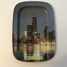 J.L. Clark Metal Trinket Tray Chicago Advertising 1991 Intl Expo Food Vintage picture