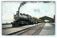 1907 Milwaukee WI North-Western Limited Steam Train Depot Postcard picture