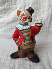 Vintage Ceramic Hand Painted Clown Waving figurine picture