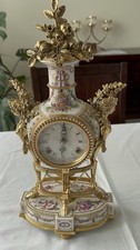 Marie Antoinette Clock Victoria&Albert MuseumReproduction BronzePorcelain 16.25” picture