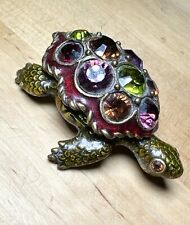 Jay Strongwater Swarovski Jeweled Turtle Small Trinket Box - Beautiful picture