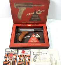 1955 AETNA Alcohol Torch Model No 1 with Soldering & Flame Burner Tips in Box picture