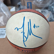 Spalding Autographed NBA Basketball Signed in Blue Marker w/ #10 Inscription picture
