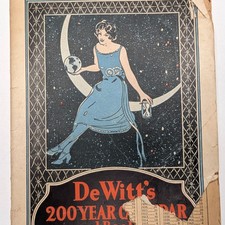 Vtg DeWitt's 200-Year Calendar Horoscope Booklet Patent Medicine Adv Tripoli IA picture