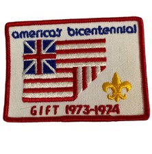 VTG 1973-74 Americas Bicentennial Gift Boy Scouts of America BSA Patch - NEW picture