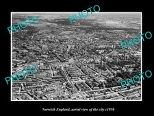Norwich England Aerial View Of The City c1950 Old Large Historic Photo picture