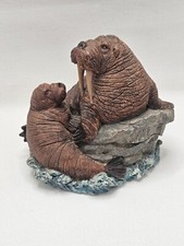 Vintage Walrus With Cub Marine Animal Figurine By Russ Item Number 13922 picture