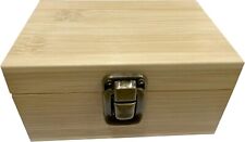 Small Size Wooden Box - Wood Keepsake Box With Hinged Lid and Metal Latch..... picture