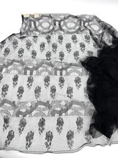 Rare Antique 1920s French Chantilly Lace Yardage Art Deco Geometric/Floral picture