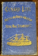 EXCEEDINGLY RARE — AUTHENTIC 1874 CUNARD LINE DELUXE PASSENGER GUIDEBOOK picture