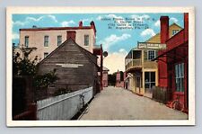 c1922 WB Postcard St. Augustine FL Florida Oldest Frame House in USA City Gates picture