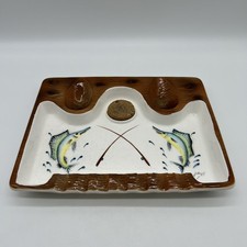 Vtg Signed The Rod & Reeler Original Arnart Creation Pipe Cigarette Ashtray picture