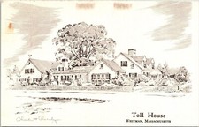 Toll House Whitman Massachusetts MA VTG Postcard PM Caancel WOB Note Vintage picture