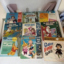 Vintage Lot of 9 Children's Records Walt Disney Read Along Book and Record Bert picture