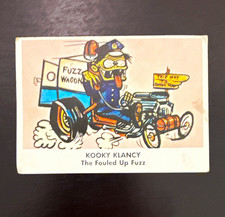 1965 Weird-Ohs Fleer Base Set #20 Kooky Klancy The Fouled Up Fuzz Trading Card picture