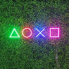 PlayStation Controller Buttons Neon Sign Ps4/ps5 Gamer Gift Idea 20x3.5 Inches picture