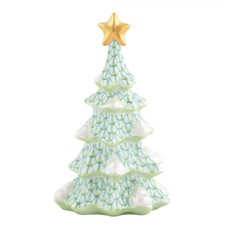 HEREND, CHRISTMAS TREE, GREEN FISHNET, #VHV-16171, BRAND NEW, MINT & BOX picture
