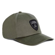 GENUINE Lamborghini Black Shield Logo Cap Army Green picture