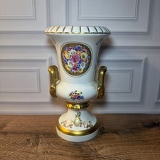Vintage Gerold Porzellan Tettau Bavaria West Germany Floral Urn Vase 8 In picture