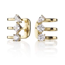 Namana Gold Ear Cuff Earrings for Women & Teens, Non-Pierced, Cubic Zirconia picture