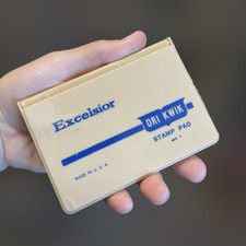Vintage Unused Excelsior Dri Kwik Stamp Pad Factory Sealed Made In USA NEW picture