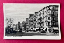 Postcard Dresden around 1955 view into Bautzner Street with tram (183152 picture