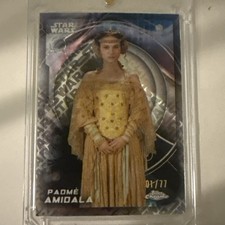 2026 Topps Chrome Star Wars Padmé Amidala Logo Fractor /77 First On Print picture
