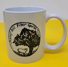 Vintage Bishop Hill Fiber Guild Ceramic Mug IL Charter Member Clara Mount RARE  picture