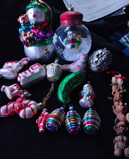 Small Collection Of Various Rare Vintage Christmas Ornaments picture
