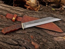 Hand Forged High Carbon Steel Engraved Blade Seax Knife Viking Style Hunting picture