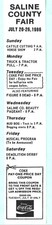 1986 July 20-26 COCA-COLA SALINE County Illinois COUNTY FAIR SCHEDULE picture