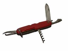 Vtg Solingen Red Stainless Steel Swiss Penknife Pocket Folding Knife picture