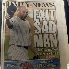Mariano Rivera Last Game Ny Daily News September 27 2013 picture