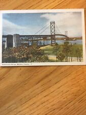 Postcard Vintage Ambassador Bridge Windsor Canada Written July 11 1946       #25 picture