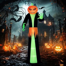9' Light Up Pumpkin Inflatable Outdoor Halloween Yard Decoration w/ LED Lights picture