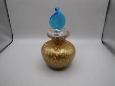 Unique Murano Style Art Deco Perfume Bottle with Stopper Art Glass & Crystal picture