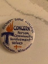 Vintage Silver Lake College Button Pinbacks Manitowoc Wisconsin RETRO Ad Buttons picture
